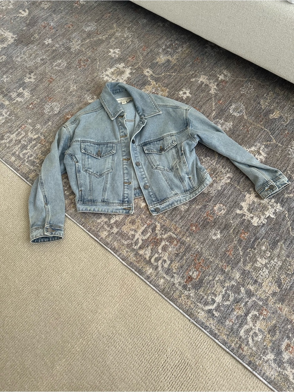 saltwater LUXE Light Blue Cropped Denim Jacket
